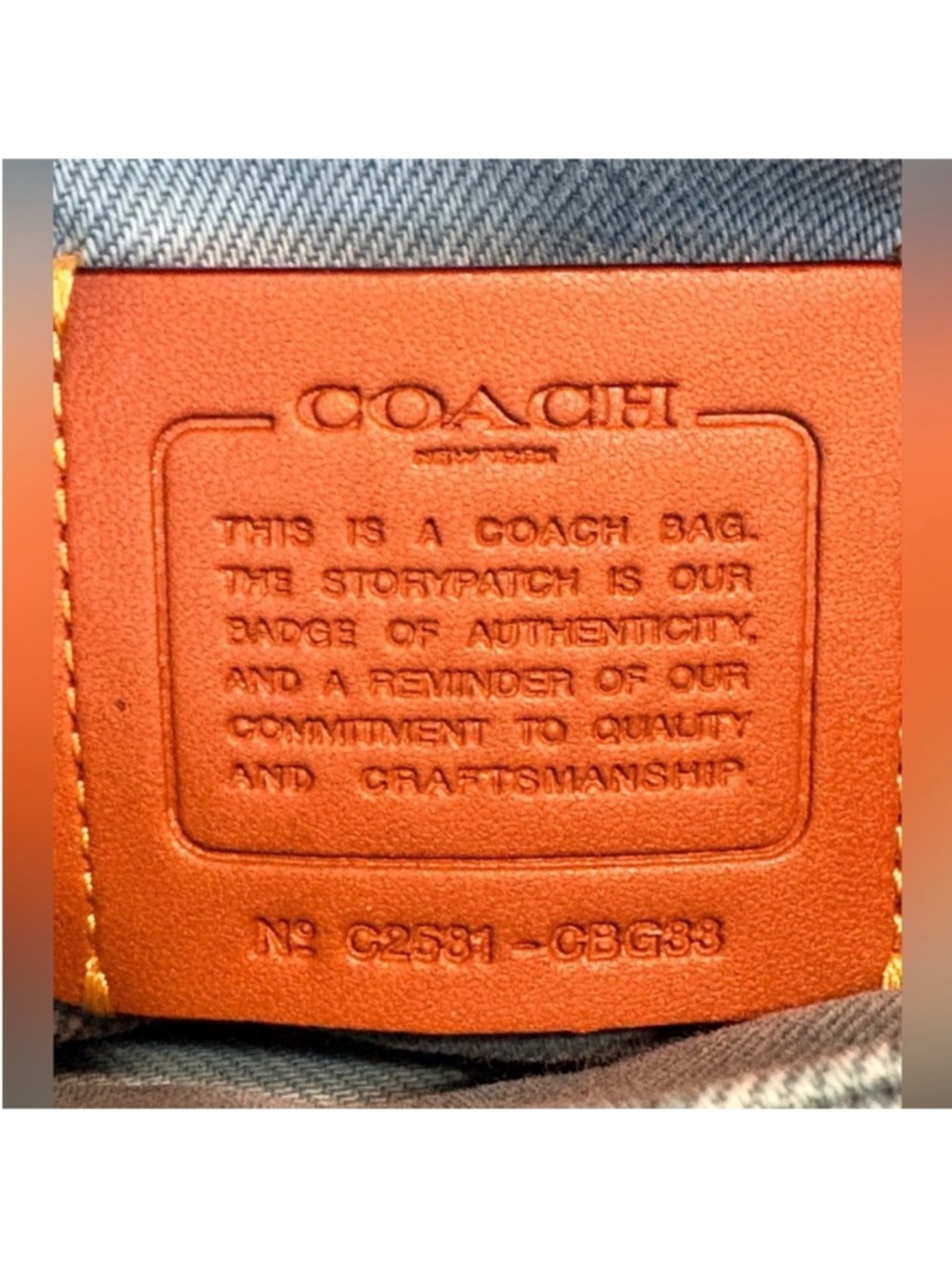NWT Coach Boutique Quilted Denim Tabby 20 Ivy Wash CBG33 - Picture 4 of 16
